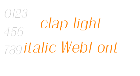 clap light italic WebFont