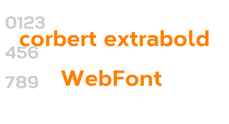 corbert extrabold WebFont