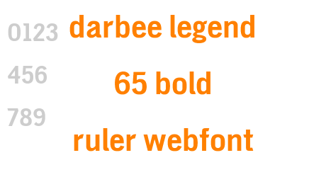 darbee legend 65 bold ruler webfont