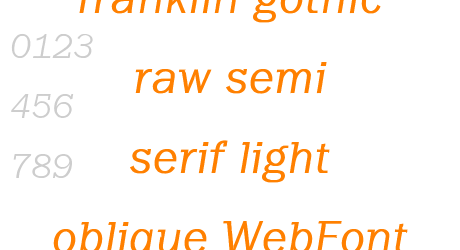 franklin gothic raw semi serif light oblique WebFont