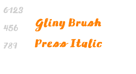 Gliny Brush Press Italic