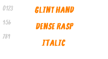 Gliny Hand Dense Rasp Italic