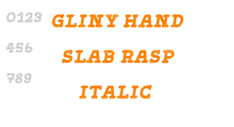 Gliny Hand Slab Rasp Italic