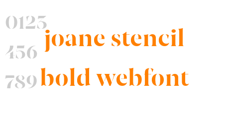 joane stencil bold webfont
