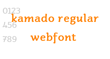 kamado regular webfont
