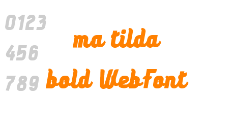 ma tilda bold WebFont