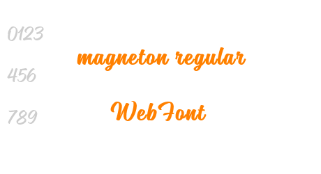 magneton regular WebFont