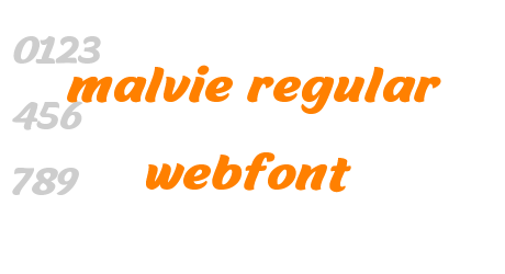 malvie regular webfont
