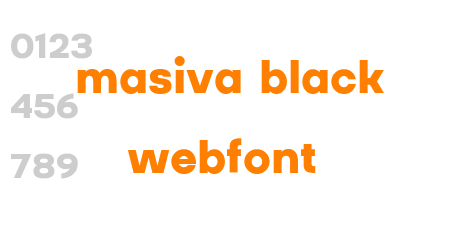 masiva black webfont