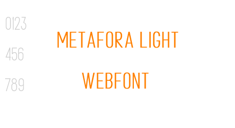 metafora light webfont