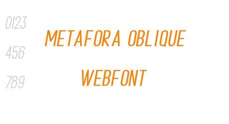 metafora oblique webfont