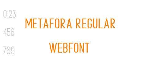 metafora regular webfont