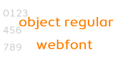 object regular webfont