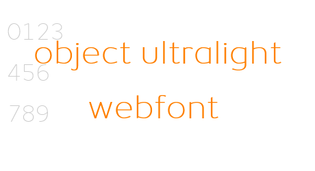 object ultralight webfont
