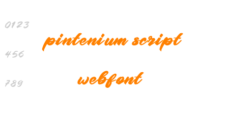 pintenium script webfont