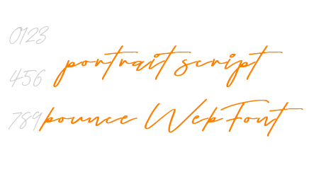 portrait script bounce WebFont
