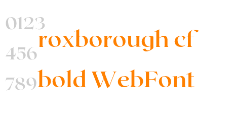 roxborough cf bold WebFont