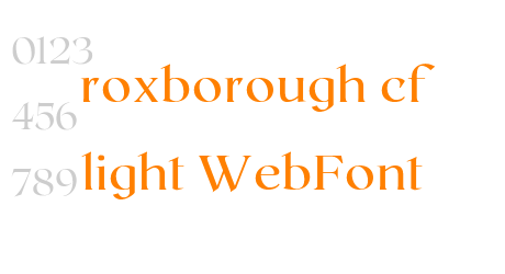 roxborough cf light WebFont