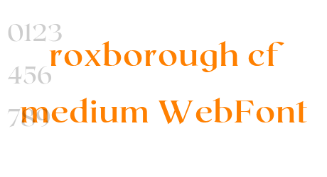 roxborough cf medium WebFont