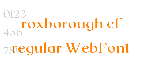 roxborough cf regular WebFont