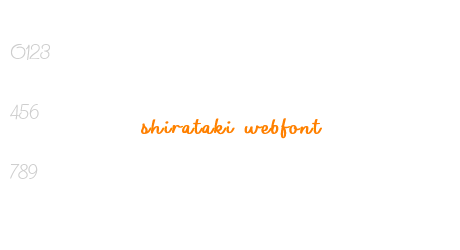 shirataki webfont