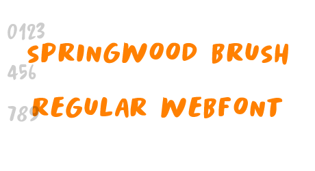 springwood brush regular webfont