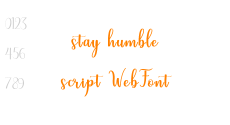 stay humble script WebFont