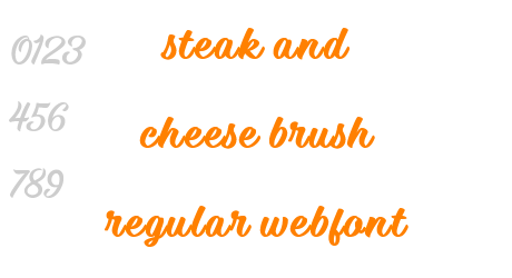 steak and cheese brush regular webfont