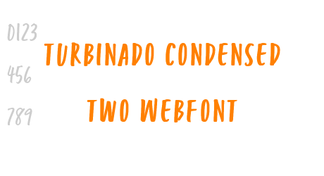 turbinado condensed two WebFont
