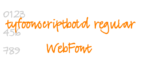 tyfoonscriptbold regular WebFont