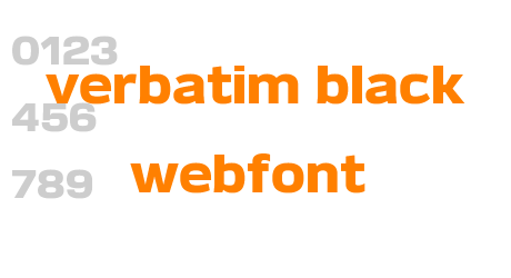 verbatim black webfont