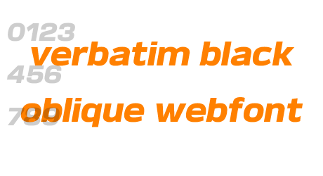 verbatim black oblique webfont