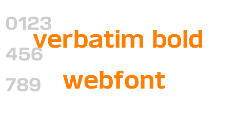 verbatim bold webfont