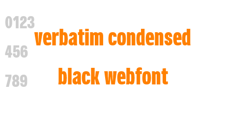 verbatim condensed black webfont