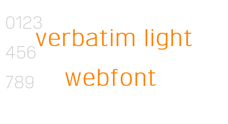 verbatim light webfont