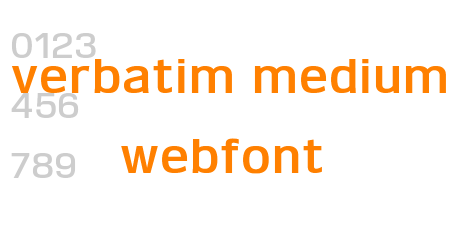 verbatim medium webfont