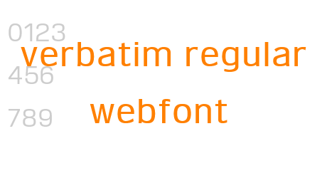 verbatim regular webfont