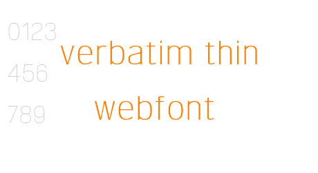 verbatim thin webfont