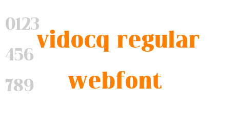 vidocq regular webfont