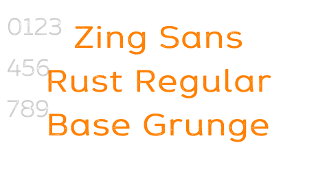 Zing Sans Rust Regular Base Grunge