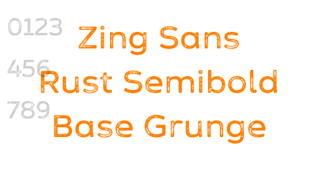 Zing Sans Rust Semibold Base Grunge