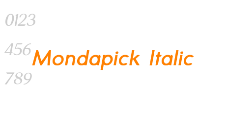 Mondapick Italic