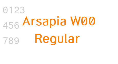 Arsapia W00 Regular