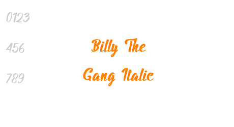 Billy The Gang Italic