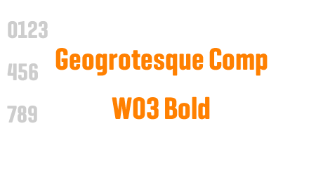 Geogrotesque Comp W03 Bold
