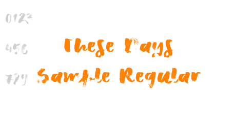 These Days Sample Regular