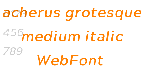 acherus grotesque medium italic WebFont