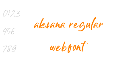aksana regular webfont