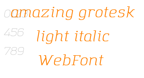 amazing grotesk light italic WebFont