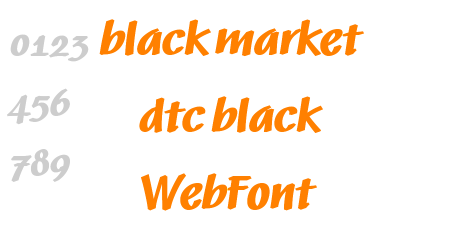 black market dtc black WebFont
